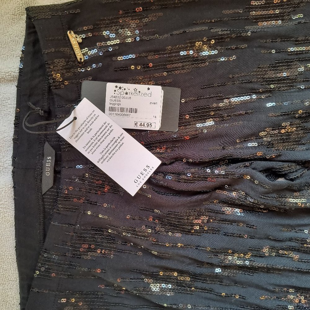 GUESS sequin black leggings, New with Tags (teen size)